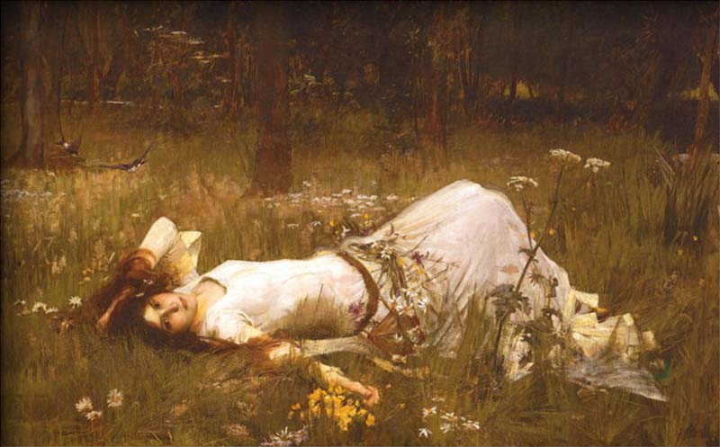 Ophelia, c.1889 By John William Waterhouse